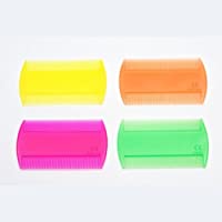 Neon Colour Durable Double Sided Nit Combs for Head Lice Dectection Comb (also ideal for Pet Flea) its removes Nits…
